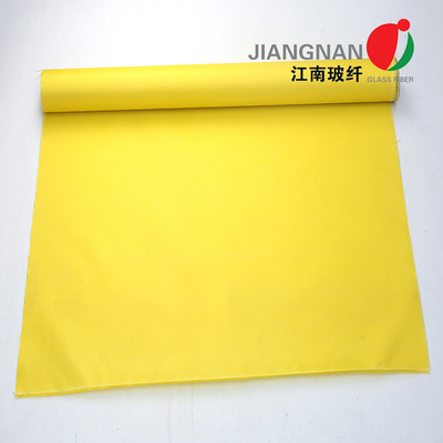 Vải màn chống cháy sợi thủy tinh nhiệt độ cao 0,4mm cho màu vàng lửa