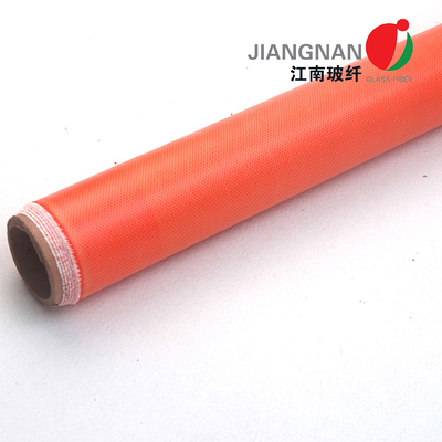 Vải sợi thủy tinh silicone màu cam cho áo khoác cách nhiệt có thể tháo rời