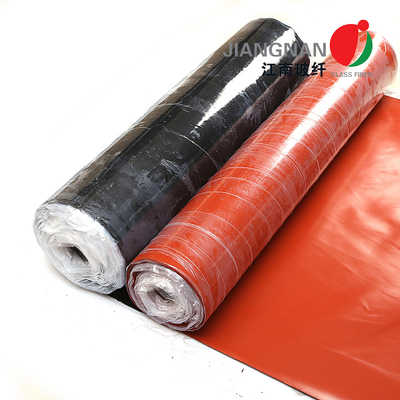 Bảo vệ nhiệt độ cao vải sợi thủy tinh phủ silicone để bảo vệ hàn
