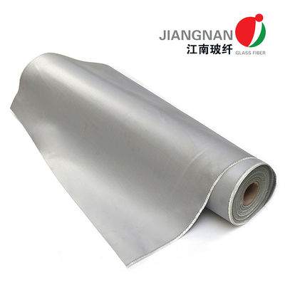 0,45mm 260 ℃ Vải sợi thủy tinh bảo vệ nhiệt với keo silicon một mặt