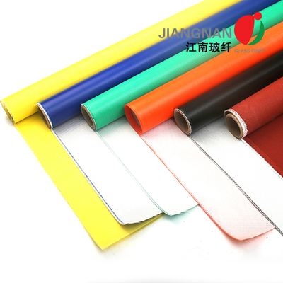 Chiều rộng 2m 0,45mm Sợi dệt sa tanh Silicone Vải sợi thủy tinh tẩm silicone Sợi thủy tinh tráng
