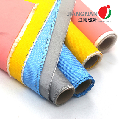 Vải sợi thủy tinh tráng silicone 600 g / m2 chống cháy để cách nhiệt